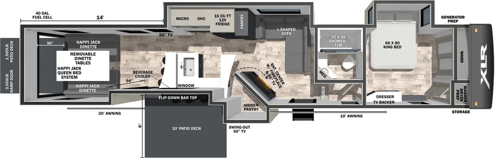 40BAR13 Floorplan Image